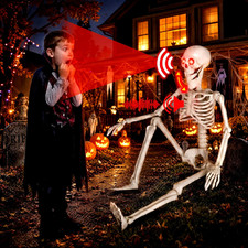 36 Inches Motion&Sound Activated Moving Jaw&Speaking&Glowing Eyes Pose-N-Stay Ha picture
