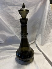 Vtg Jim Beam I Dream of Jeannie Genie Bottle 1964 Smoke Green Glass Decanter picture