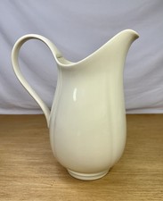 Lenox Bone China 9.5” Water Pitcher Ivory White Ribbed Fluted Made in USA picture