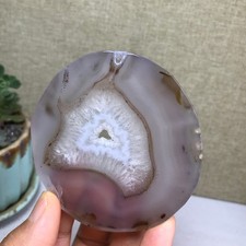 81mm Natural agate Slab/Slice quartz crystal pictographic specimen 67g A4941 picture