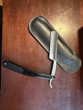 Thiers-Issard Taos Straight Razor 6/8 Carbon Black Plastic Handle Handmade picture