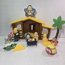 Veggie Tales Christmas Nativity Set - WORKS - Incomplete  picture