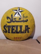 1897 Stella Beer Vintage metal sign Arabic English Stella Beer Sign 11.5 inches picture