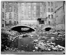 Amsterdam NY Prospect Street Bridge Chuctanunda Creek 1900s Stone Arch picture