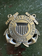 Vintage Baron Solid Brass United States Coast Guard 1790 Anchors Belt Buckle🌺🌺 picture