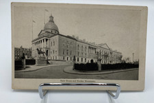 Vtg RPPC State House And Hooker Monument Postcard picture