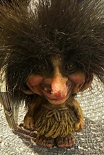 Vintage 1998 Ny Form Troll Girl #115 Handmade Norway Disney Epcot Original Tag picture