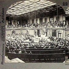 Woodrow Wilson Congress Washington DC Photograph Keystone Stereoview Card picture