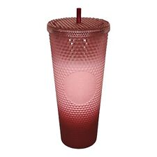 Starbucks 2022 Holiday Waxberry Blush Pink Red Ombre Studded Venti Tumbler 24oz  picture