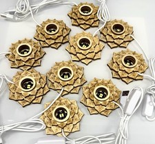 Wholesale Lot 10Pcs USB powered Wooden LED Light Stand 10cm picture