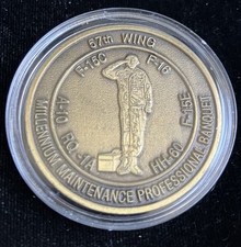 Millennium 2000 Maintenance Banquet USAF Nellis AFB 57th Wing Challenge Coin picture