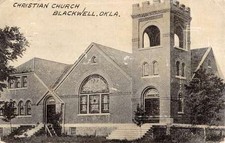 Blackwell Oklahoma Christian Church Street View Antique Postcard K15532 picture