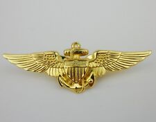 Metal WWII U.S. Navy-Marines Pilot Aviator Wings Pin Badge picture