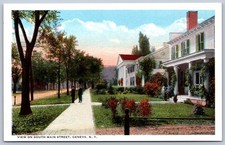 K38/ Geneva New York Postcard c1915 South Main Street Homes 429 picture