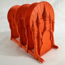 Vintage Disney Castle Letter Organizer Xerox 1977 Orange Plastic Fairy Tale Rack picture