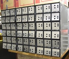 Vintage Bank Safety Deposit Box Iron Steel Industrial Vault 48 x 24 x 33 Inches  picture
