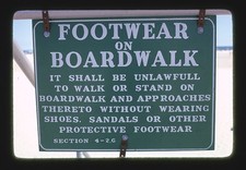 Photo:Wildwood New Jersey 1900s Boardwalk Footwear Rule Sign picture