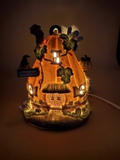 Vintage Halloween Pumpkin Hollow Haunted House Ceramic House Ghosts  Decor picture