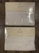 Vintage Gloria Vanderbilt Twin Flat Sheets Lot 2 100% Cotton Percale USA NOS picture