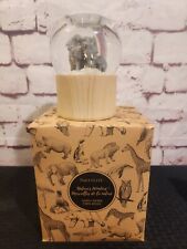 party lite snow Candle Holder Snow Globe Elephant . NIB. Opened To Show Pictures picture