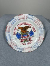 Vintage Spencer Gifts 1976 USA Bicentennial 200th Anniversary Calendar Plate picture