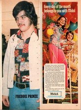 Freddie Prinze Midol Vintage 1970s Original Magazine Ad Print Collectible picture