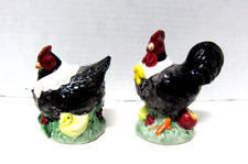 Fitz and Floyd Salt & Pepper Shakers Chicken Rooster Hen Country Vintage 1993 picture