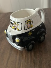 Vintage Disney Applause Dick Tracy Police Car Coffee Mug Rolling Wheels 💨 picture