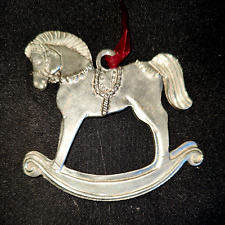 SEAGULL PEWTER Rocking Horse Christmas Ornament, Made in Canada picture