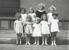 Black and White Photo Nine Little Girls Looking Like Shirley Temple Reprint A-12 picture