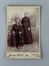 Portrait of an older Couple - James Ball Fosteria Ohio Cabinet Card picture