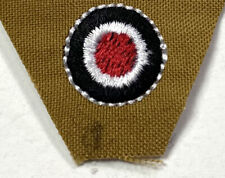 WWII GERMAN LUFTWAFFE TROPICAL M43 FIELD CAP TRAPAZOID INSIGNIA-BEVO, PRE-FOLDED picture