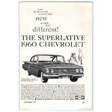 1959 Print Ad 1960 Chevrolet Bel Air 2 Door Sedan Superlative Tasteful picture