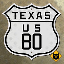 Texas US Route 80 marker 1926 road sign Dallas DFW Mesquite highway 16x16 picture