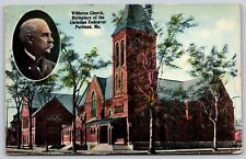 Postcard Williston Church, Birthplace of Christian Endeavor Portland, Maine P195 picture