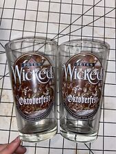 Pete's Wicked Ale Oktoberfest Bavarian Pint Beer Glass Lot Of 2 picture