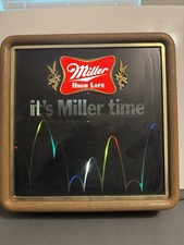 VINTAGE VTG MILLER HIGH LIFE BEER BOUNCING BALL LIGHT UP MOTION SIGN 1982 picture