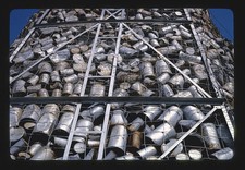 Photo:Casselton North Dakota 1992 Can Pile Aluminum Cans Stack picture