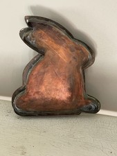 RARE EARLY Michael Bonne 1980's LARGE Easter Rabbit Bunny Copper Cookie Cutter picture