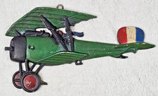 VTG HOMCO Sexton 1975 Cast Metal WWI Biplane Wall Plaque No 142 Vintage Decor picture