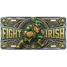 Notre Dame Fighting Irish License Plate Flat Print Aluminum Car Tag Fan Gift picture