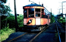 Uniontown Pittsburgh PA Postcard Trolley Interurban Tram RPPC 1960s Reprint picture