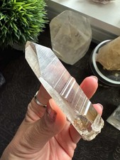Smoky Lemurian Clear Quartz Crystal Point Raw Natural Seed Crystal Brazil A9 picture