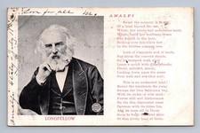 Antique Italy Postcard SALERNO Amalfi Longfellow Poem 1906 picture