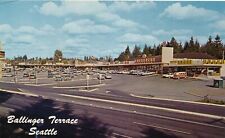 Ballinger Terrace Shopping in Seattle, Washington Freeway Interchange vintage picture