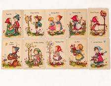 Vintage Lot of 10 Unused Greeting Cards w/ Envelopes Birthday Thank You Get Well picture
