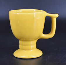 VTG Frankoma Pottery Footed Mug C13 Yellow Glaze Pedestal Base 4