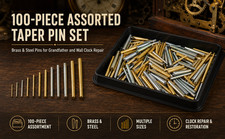 Brass and Steel Clock Tapered Pins Package of 100 Pcs Assorted Sizes picture