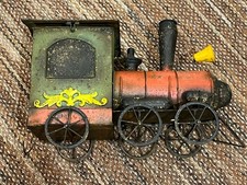 Antique 21” Toy Train Locomotive Engine Hinged Compartment Rare picture