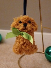 **New** Handmade Mini Poodle Golden Doodle Cockapoo Felt Christmas Dog Ornament picture